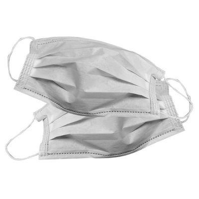 Weiße nichtgewebte Wegwerf3 Falten-Gesichtsmaske für Cleanroom